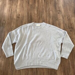 Light blue/gray Crew Neck Sweater - Women's Cozy Pullover